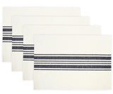 Navy Blue Striped Cotton Placemats