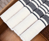 Navy Blue Striped Cotton Placemats