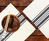 Navy Blue Striped Cotton Placemats