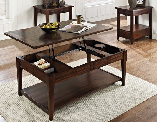 Crestline 3-Piece Lift-Top Set (Lift-Top Cocktail & 2 End Tables)