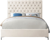 Cruz Luxurious Velvet Bed with Tufted Headboard and Contemporary Design for Stylish Bedrooms