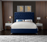 Cruz Luxurious Velvet Bed with Tufted Headboard and Contemporary Design for Stylish Bedrooms