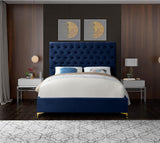 Cruz Luxurious Velvet Bed with Tufted Headboard and Contemporary Design for Stylish Bedrooms