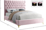 Cruz Luxurious Velvet Bed with Tufted Headboard and Contemporary Design for Stylish Bedrooms