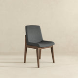 Crystal Dark Grey Fabric Dining Chair (Set Of 2)