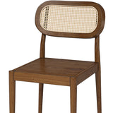 Konstantin Modern Solid Wood Dining Chairs with Rattan Backrest