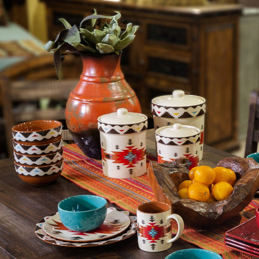 Del Sol Aztec 3PC Canister Set, Case of 2 Sets