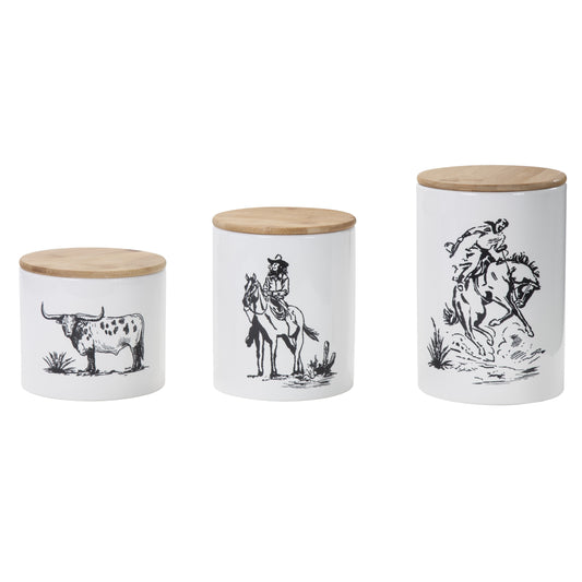 Ranch Life 3PC Canister Set, Case of 2 Sets