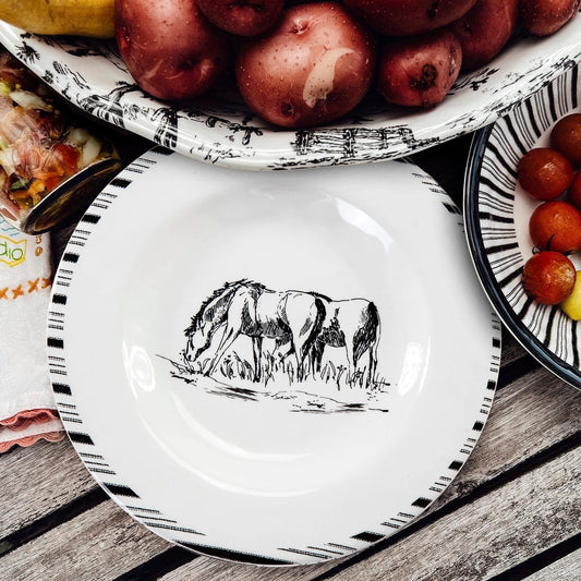 Ranch Life Melamine Salad Plates, Set of 24