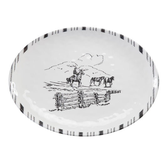 Ranch Life Melamine Serving Platters, Set of 12