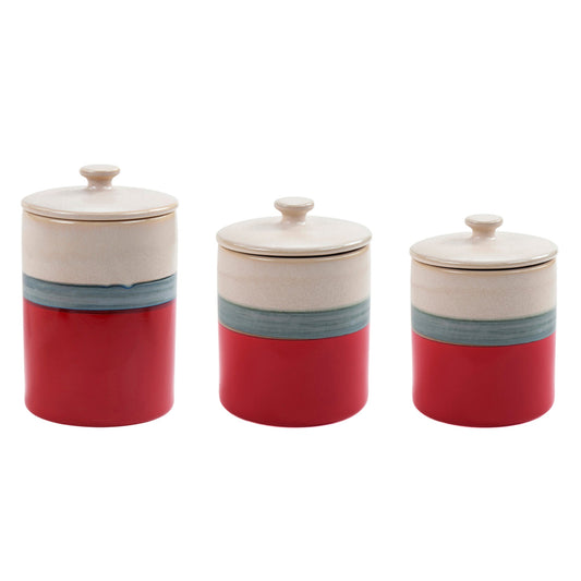 Pasadizo Ceramic 3PC Canister Set, Case of 2 Sets