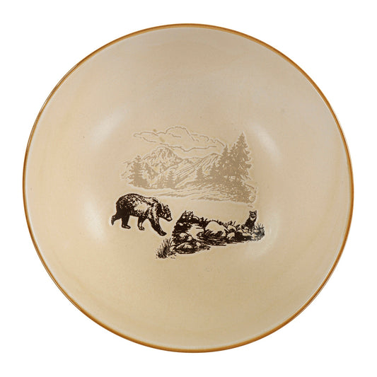 White Pine Ceramic Serving Bowls, Set of 4
