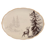 White Pine Ceramic Serving Platters, Set of 4