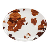 Elsa Cowhide Melamine Serving Platters, Set of 12