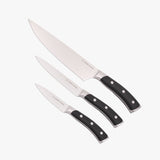 Elite 3-Piece Kitchen Knife Set – Black