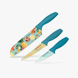 3-Piece Printed Kitchen Knife Set-Tropical