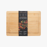 Bamboo Wood Cutting Board: Medium – (13.80” x 9.85”) Durable, Eco-Friendly Chopping Board