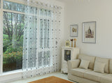 Pearly - Sheer Curtain Panel - White & Black Dots
