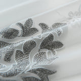 Nexus - Sheer Curtain Panel - Gray on White