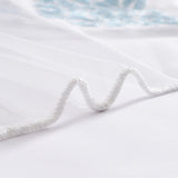 Kseniya - Sheer Curtain Panel - Blue on White