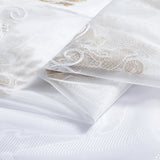 Olesya - Sheer Curtain Panel - Gold on White