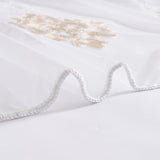 Olesya - Sheer Curtain Panel - Gold on White
