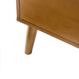 Haidee Mid-century Modern 3-Drawer Dresser with Built-in Charging Station & Flared Legs(Optional Types)