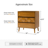 Haidee Mid-century Modern 3-Drawer Dresser with Built-in Charging Station & Flared Legs(Optional Types)