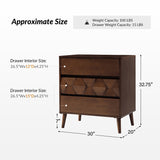 Haidee Mid-century Modern 3-Drawer Dresser with Built-in Charging Station & Flared Legs(Optional Types)