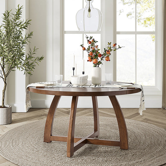 Sherry 54" Solid Wood Round Dining Table