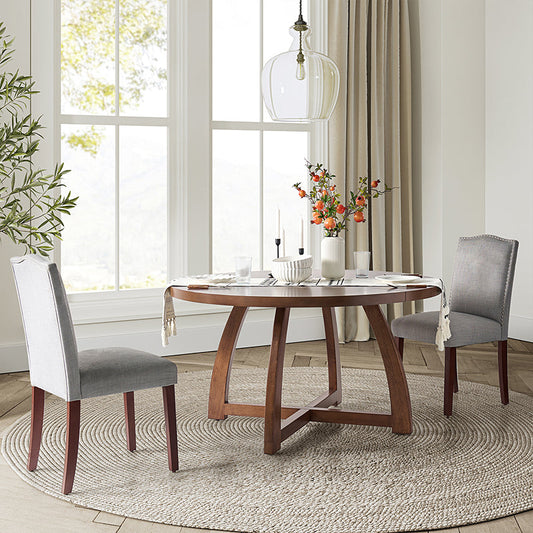 Sherry 54" Solid Wood Round Dining Table