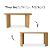 Dwen 60" Modern 2-Style Oval Console Table