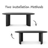 Dwen 79" Modern Large Oval Dining Table