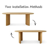 Dwen & Nice 79" Oval Dining Table Set for 6 (7-Piece)