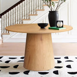 Dwen 46" Modern Round Pedestal Dining Table