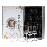 The Wine Savant Crystal Set of 6 Grappa Glasses 3oz