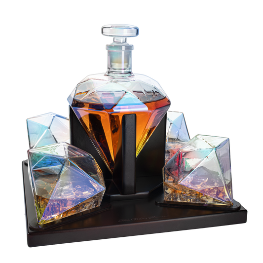 Diamond Iridescent Whiskey and Wine Decanter, 750ml