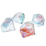 Set of 4 Diamond Whiskey & Wine Glasses 10oz  (Iridescent)