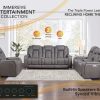 Daniel Triple Power Home Theater Immersive Entertainment Reclining Set, Leather