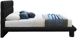 Deco Boucle Fabric Bed with Deep Channel Tufting - Contemporary Art Deco Design for Stylish Bedrooms