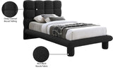 Deco Boucle Fabric Bed with Deep Channel Tufting - Contemporary Art Deco Design for Stylish Bedrooms