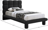 Deco Boucle Fabric Bed with Deep Channel Tufting - Contemporary Art Deco Design for Stylish Bedrooms