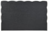 Deco Boucle Fabric Bed with Deep Channel Tufting - Contemporary Art Deco Design for Stylish Bedrooms