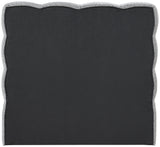 Deco Boucle Fabric Bed with Deep Channel Tufting - Contemporary Art Deco Design for Stylish Bedrooms