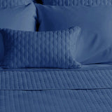 Bamboo Quilted Decorative Pillow - Indigo
