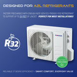 Pioneer® Diamante Essenza™ 35,000 BTU 17 SEER2 230V High-Wall Ductless Mini-Split Air Conditioner Inverter Heat Pump with 16 Ft. Kit