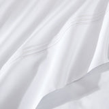 Triple Luxe Sateen Flat Sheet Whtie