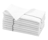 Gray Embroidery Napkins - Line Design