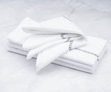 Gray Embroidery Napkins - Line Design