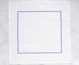 White Cloth Napkins - Diamond Embroidered Napkins